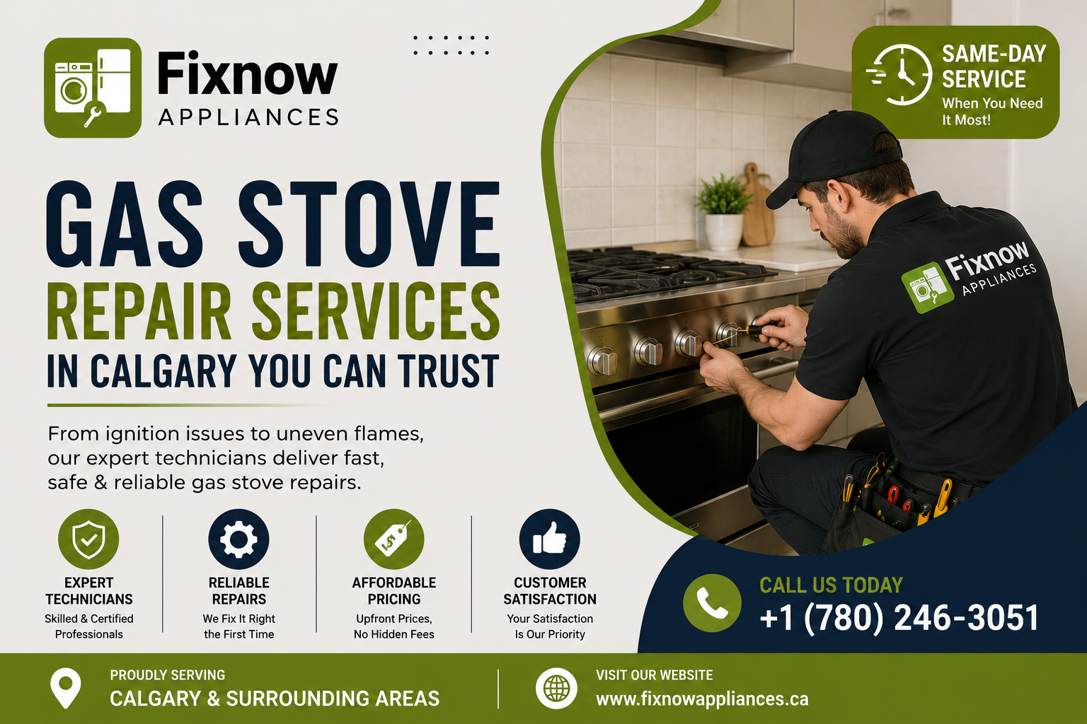 Gas Stove Repair Services in Calgary You Can Trust | FixNow Appliances
